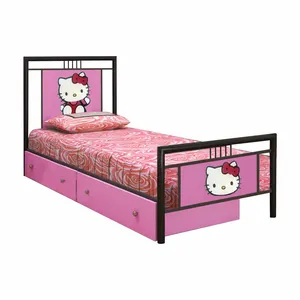 تخت خواب یک نفره مدل کیتی کد NA02 سایز 90x200 سانتیمتر