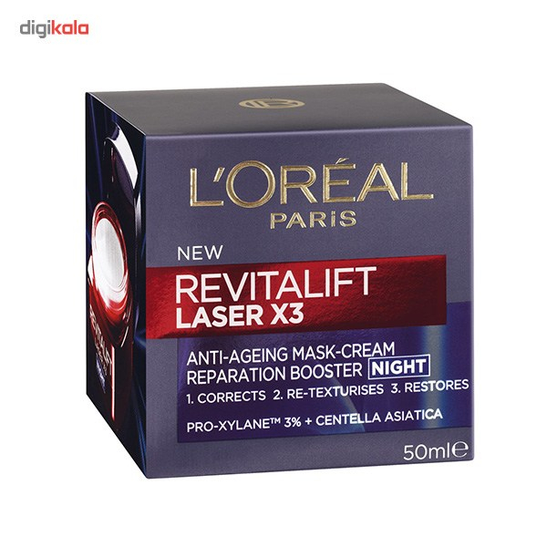کرم ضد چروک شب لورآل مدل Revitalift Laser X3 حجم 50 میلی لیتر