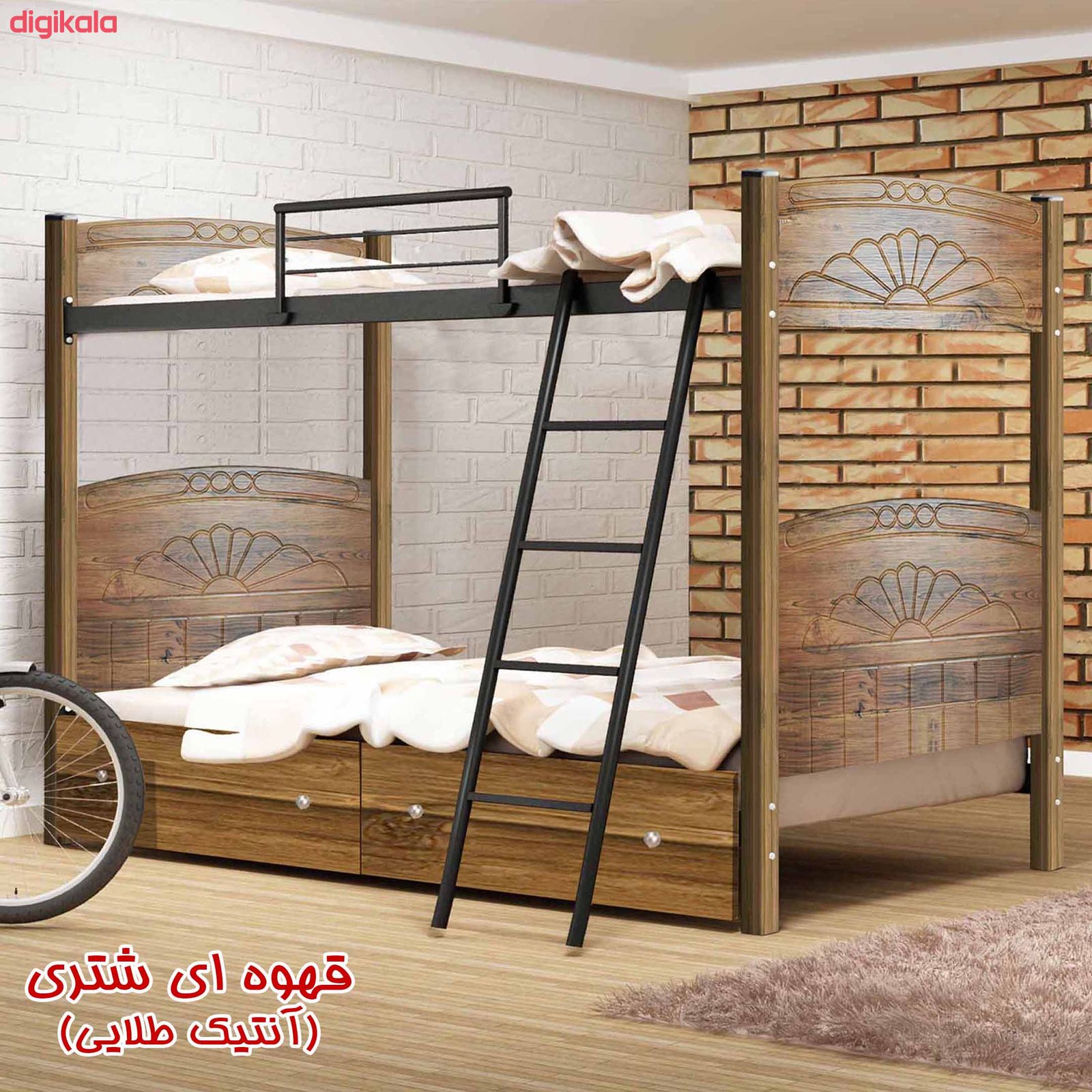 مشخصات قیمت و خرید تخت خواب دو طبقه کد Mo03 سایز 90x200 سانتیمتر دیجی کالا
