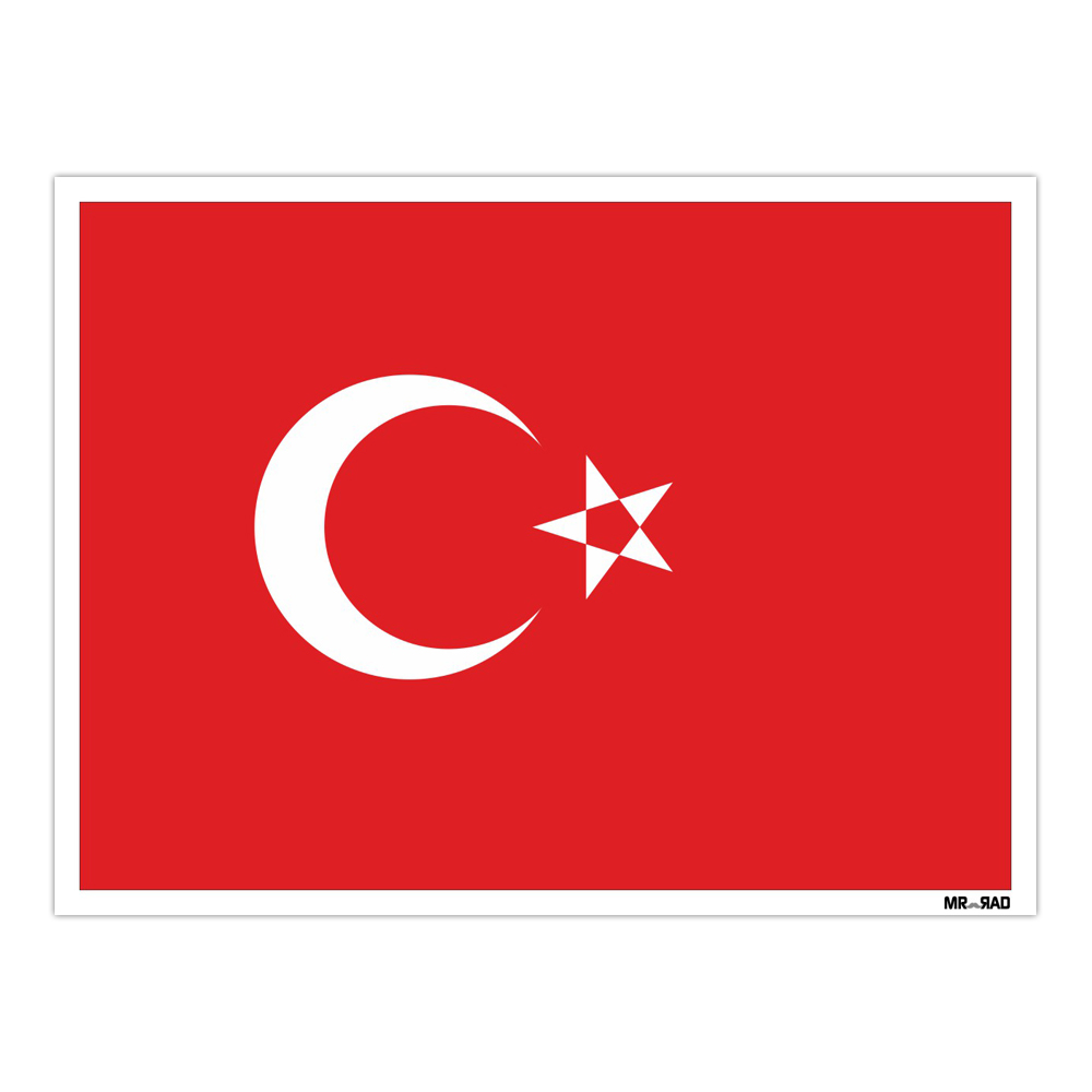نقد و بررسی استیکر مستر راد طرح پرچم ترکیه مدل HSE 229 توسط خریداران
