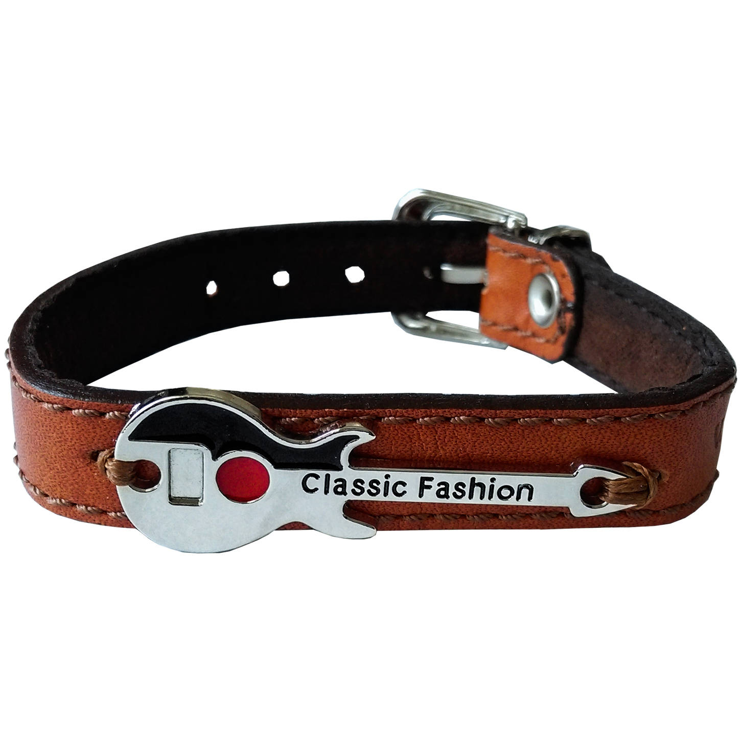 دستبند چرم وارک طرح گیتار مدل پرهام کد rb77