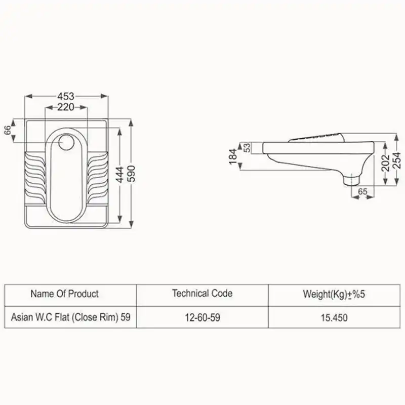 توالت زمینی مروارید مدل النا