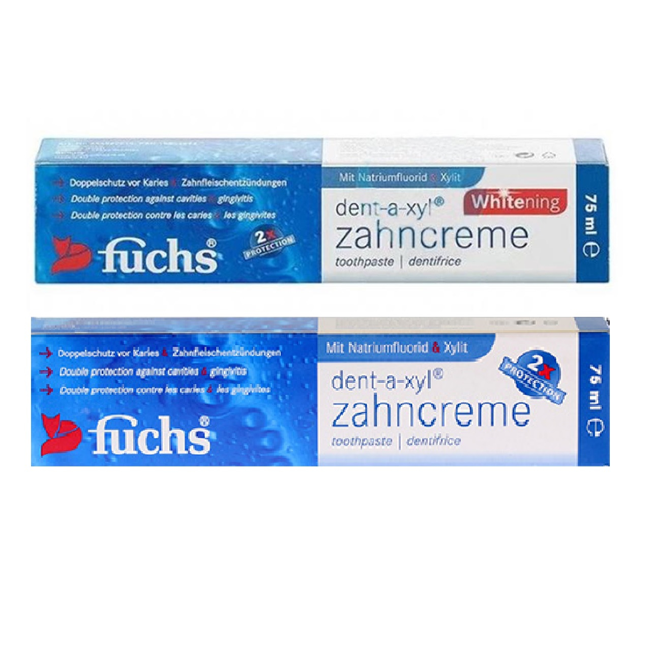 خمیر دندان فوکس مدل Dent-a-xyl حجم 75 میلی لیتر مجموعه 2 عددی