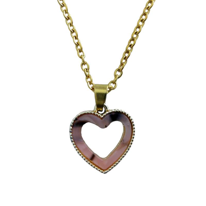 گردنبند دخترانه طرح قلب کد 045 گردنبند دخترانه طرح قلب کد 045