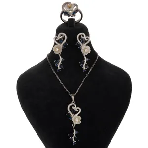 نیم ست نقره زنانه طرح قلب کد 2334