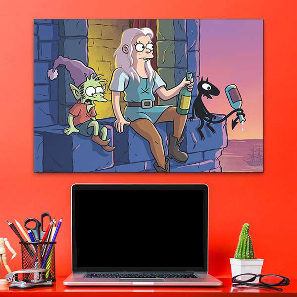 تابلو شاسی طرح سریال طلسم شدگان کد Disenchantment 433 تابلو شاسی طرح سریال طلسم شدگان کد Disenchantment 433