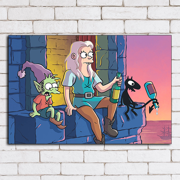 تابلو شاسی طرح سریال طلسم شدگان کد Disenchantment 433 تابلو شاسی طرح سریال طلسم شدگان کد Disenchantment 433