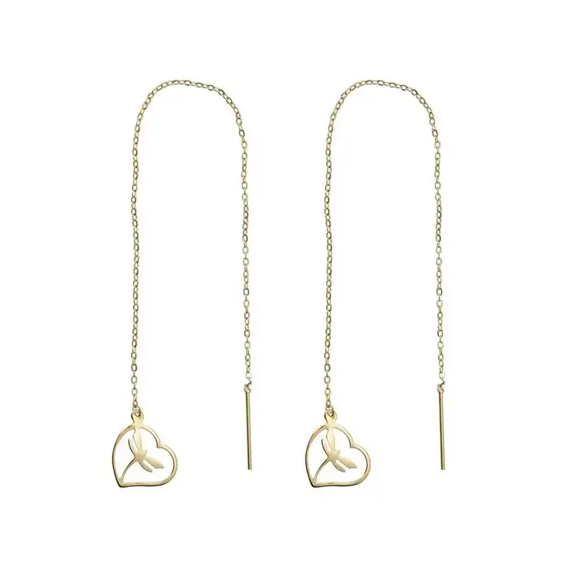 گوشواره طلا 18 عیار زنانه الن نار مدل eln499