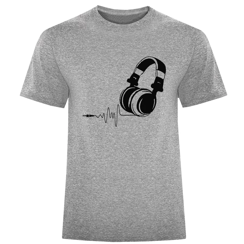 تیشرت آستین کوتاه مردانه طرح هدفون کد F193