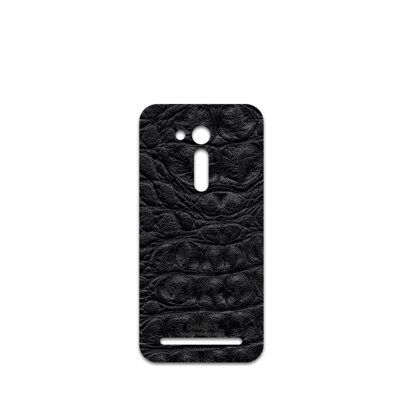 برچسب پوششی ماهوت مدل Black-Crocodile-Leather مناسب برای گوشی موبایل ایسوس Zenfone Go