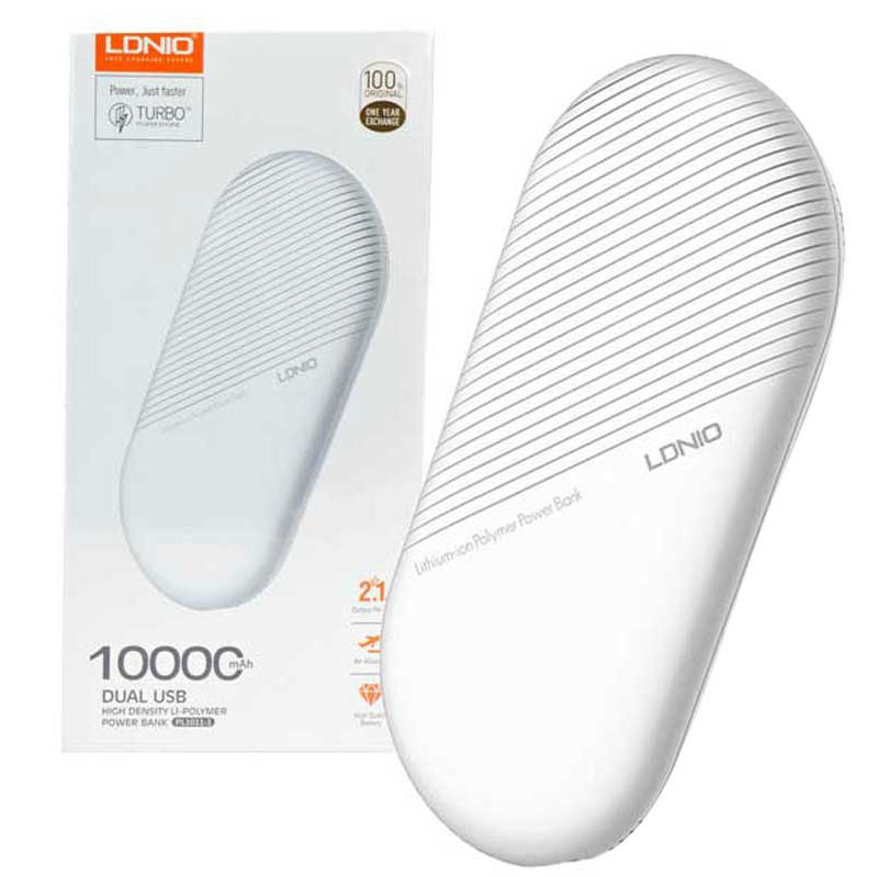 شارژر همراه الدینیو مدل PL1011-1 ظرفیت 10000 میلی آمپر ساعت