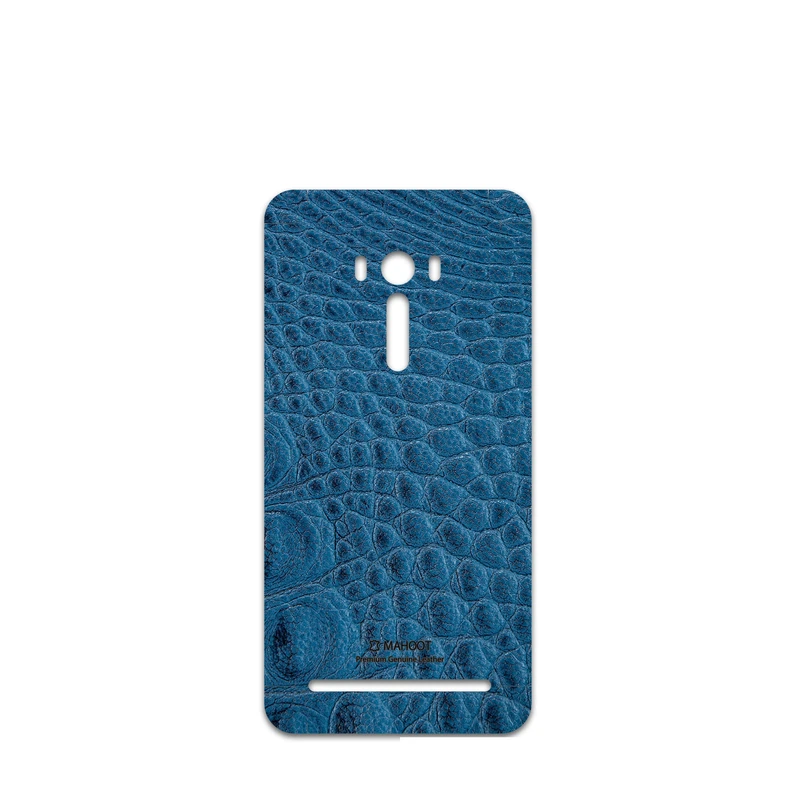 برچسب پوششی ماهوت مدل Blue-Crocodile-Leather مناسب برای گوشی موبایل ایسوس ZenFone Selfie