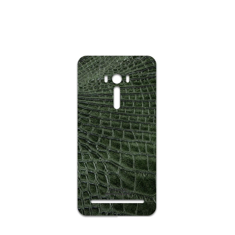 برچسب پوششی ماهوت مدل Green-Crocodile-Leather مناسب برای گوشی موبایل ایسوس ZenFone Selfie