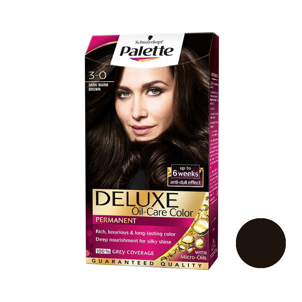 کیت رنگ مو پلت سری DELUXE شماره 0-3 حجم 50 میلی لیتر رنگ قهوه ای تیره