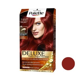 نقد و بررسی کیت رنگ مو پلت سری DELUXE شماره 887-7 حجم 50 میلی لیتر رنگ بلوند قرمز روشن توسط خریداران