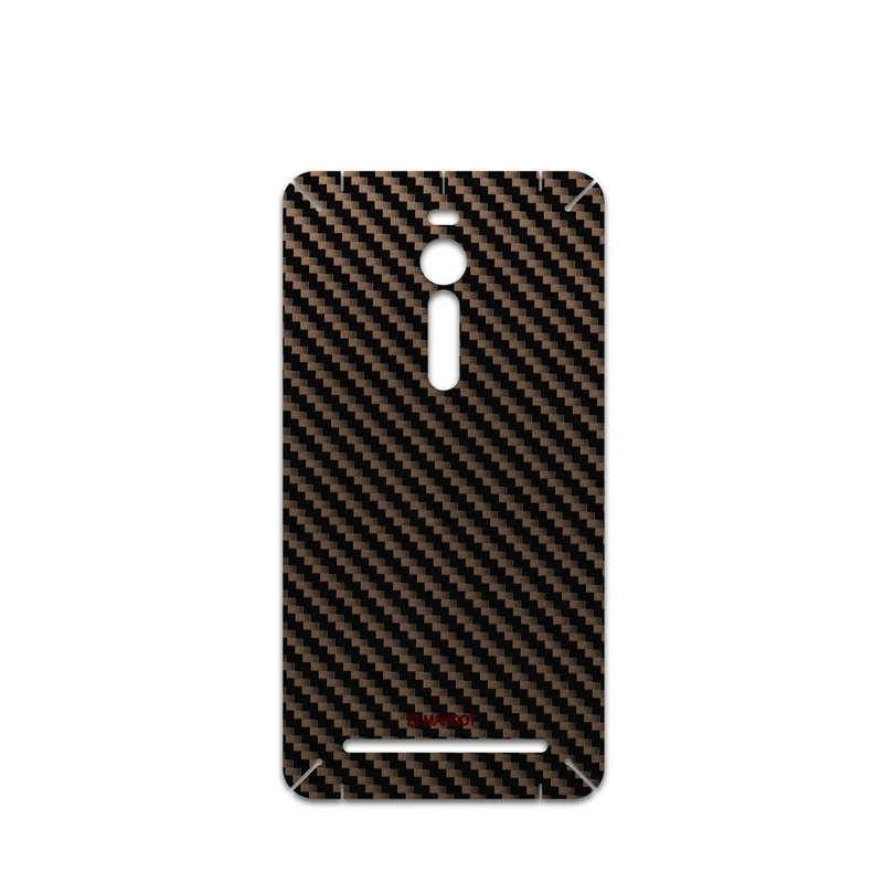 برچسب پوششی ماهوت مدل Glossy-Brown-Fiber مناسب برای گوشی موبایل ایسوس Zenfone 2