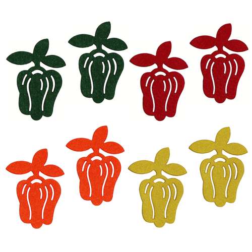 الگو نمد طرح فلفل مدل ONF2001 بسته ۸ عددی