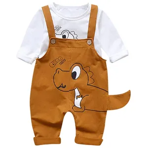 ست تی شرت و سرهمی نوزاد طرح Dinosaur کد M217