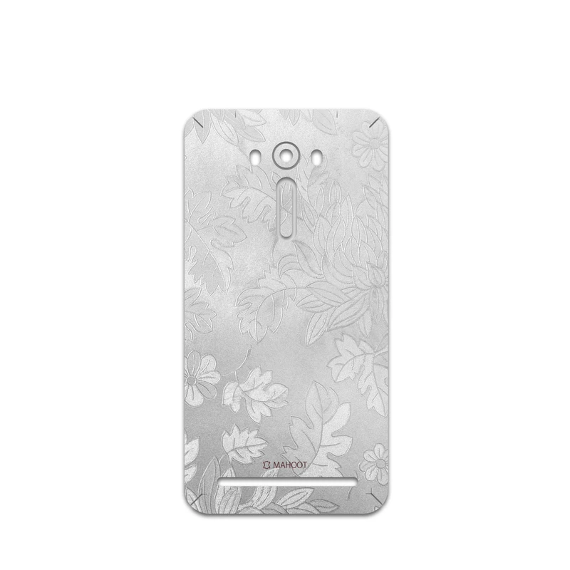 برچسب پوششی ماهوت مدل Silver-Wildflower مناسب برای گوشی موبایل ایسوس Zenfone 2 Laser