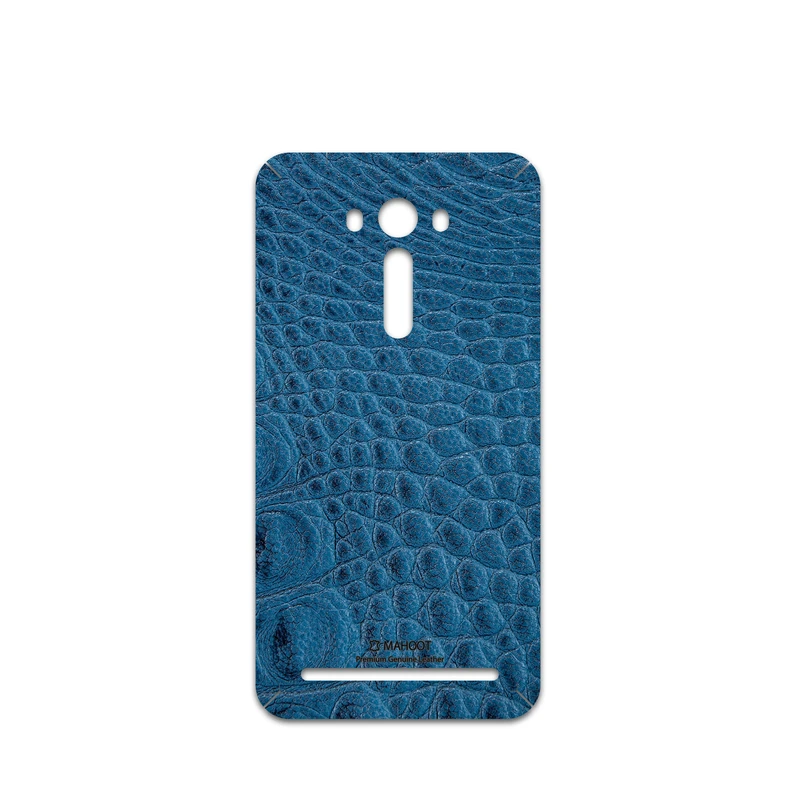 برچسب پوششی ماهوت مدل Blue-Crocodile-Leather مناسب برای گوشی موبایل ایسوس Zenfone 2 Laser