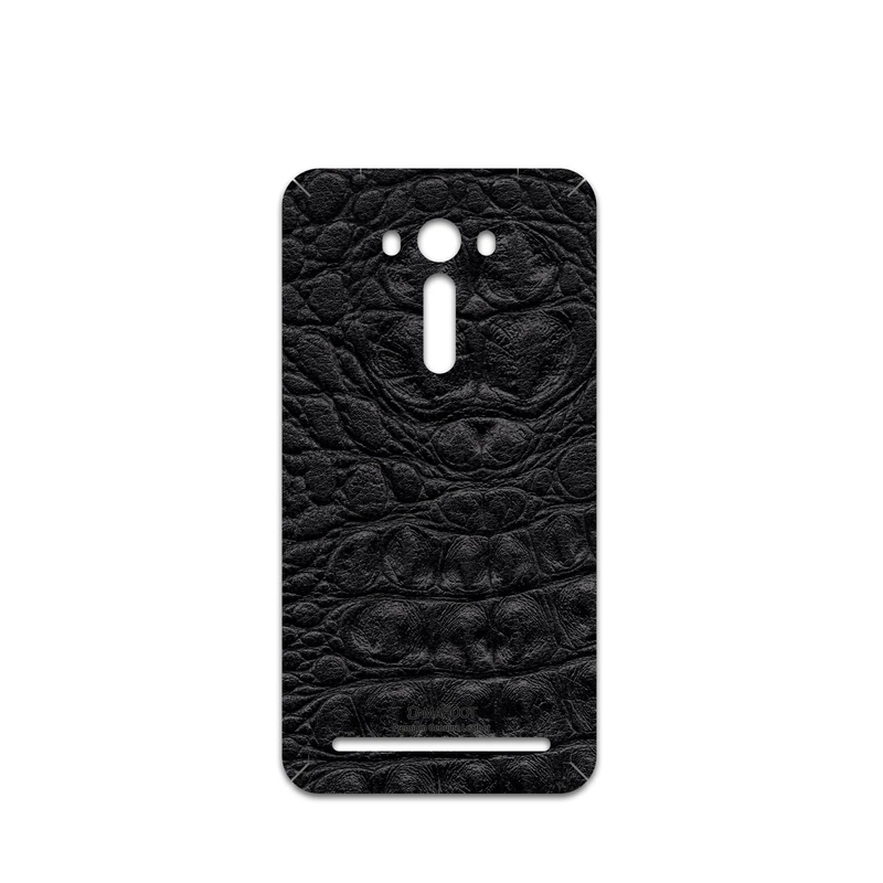 برچسب پوششی ماهوت مدل Black-Crocodile-Leather مناسب برای گوشی موبایل ایسوس Zenfone 2 Laser