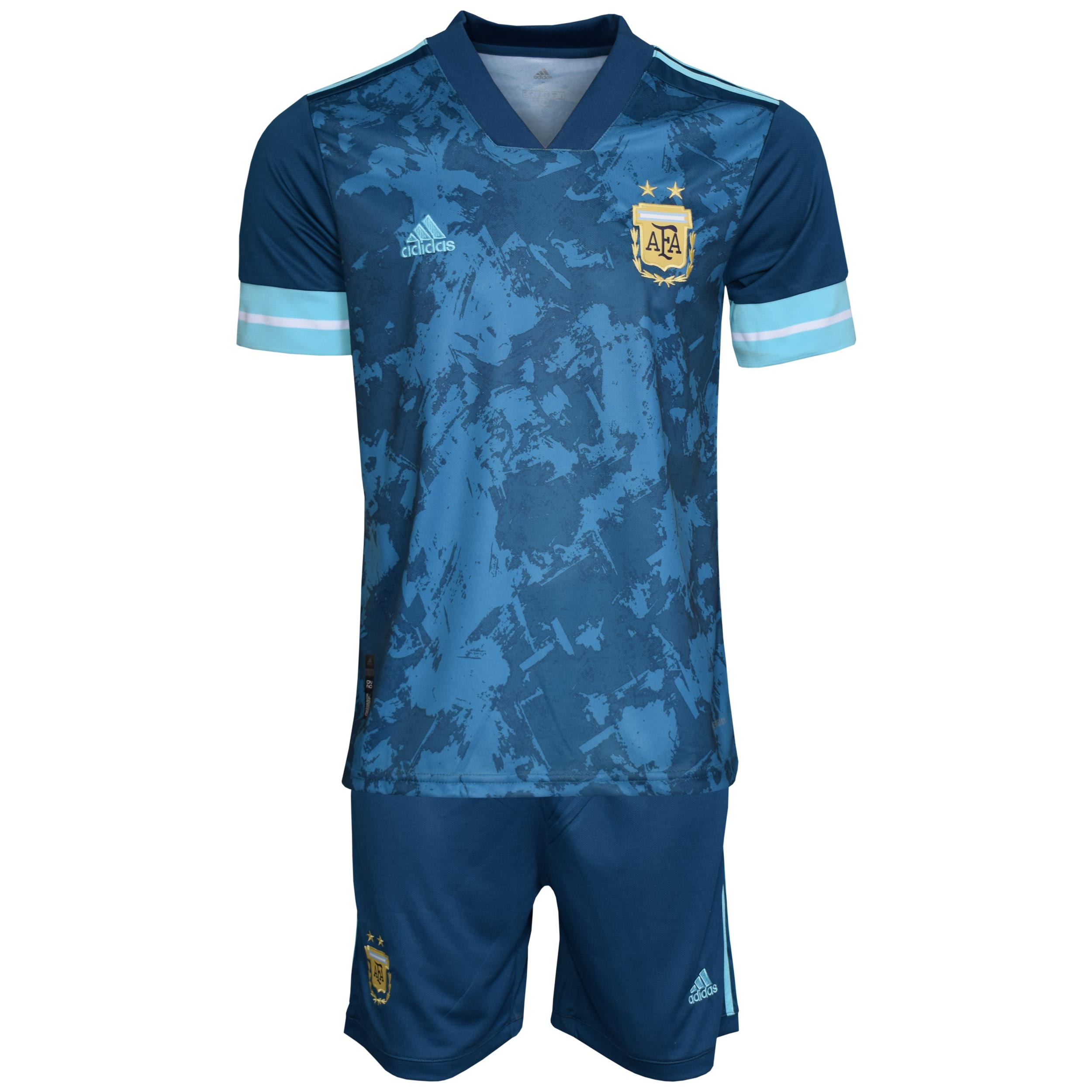 ست پیراهن و شورت ورزشی مردانه طرح آرژانتین کد 2019.20 رنگ سرمه ای