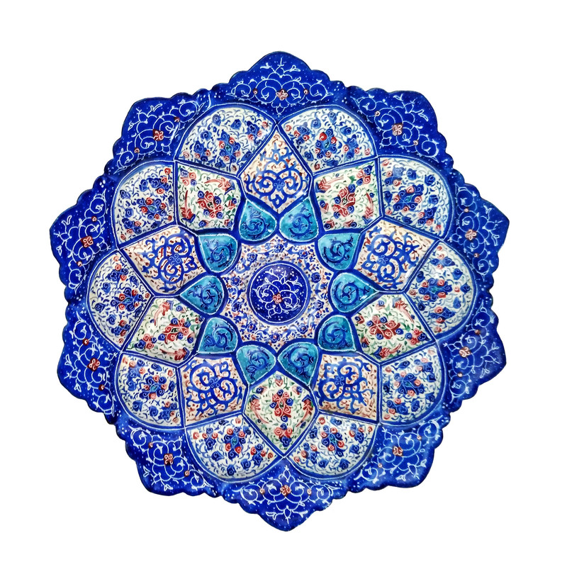 بشقاب میناکاری مسی  کد B16-1