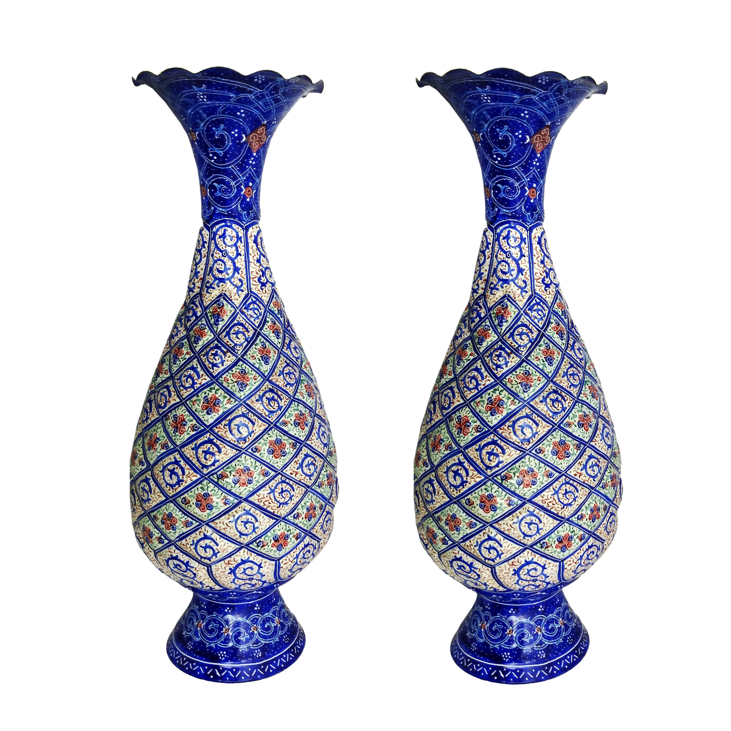 گلدان میناکاری مسی کد g25-2 بسته ۲ عددی
