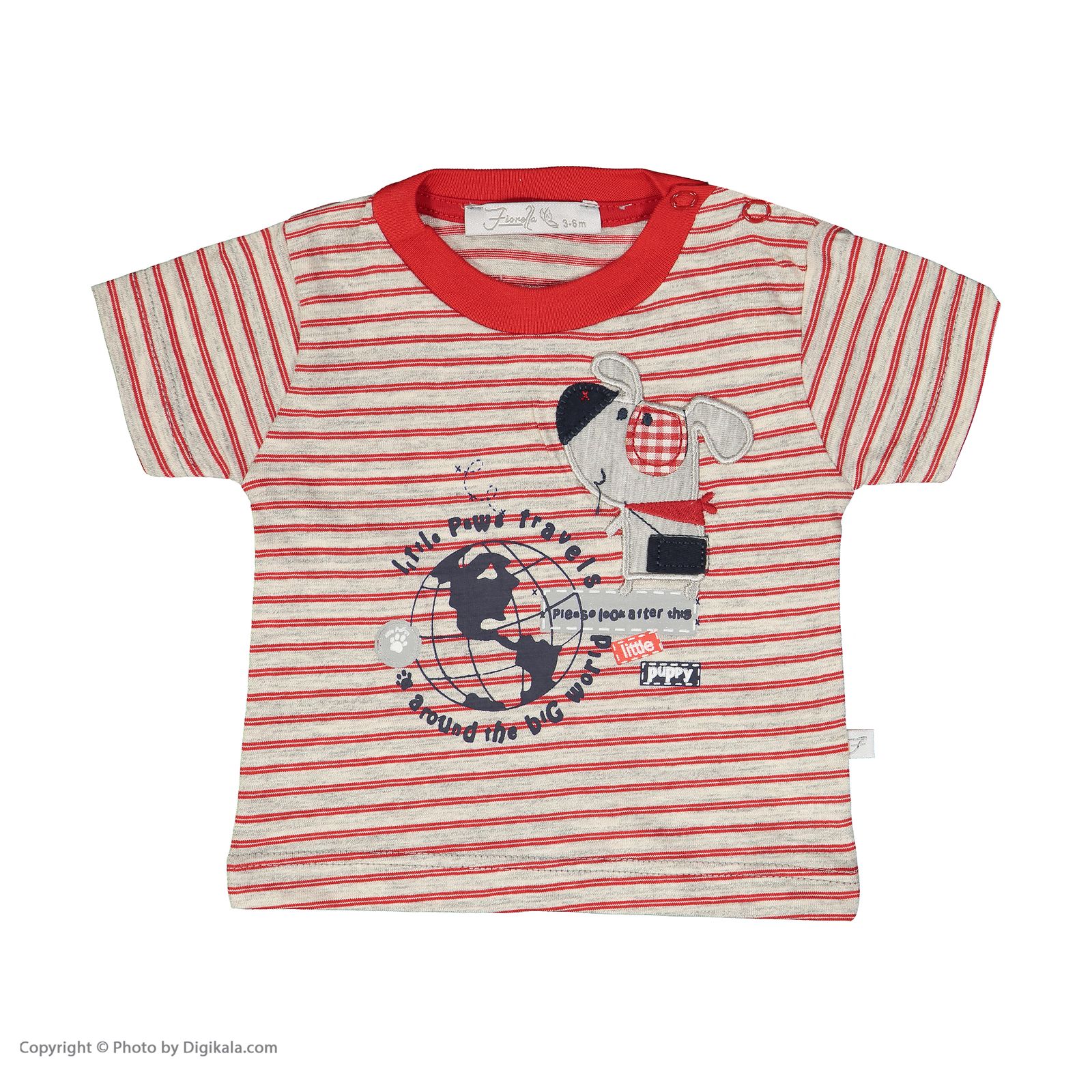 ست تی شرت و شلوارک راحتی نوزادی پسرانه فیورلا مدل 2091127-72 -  - 3