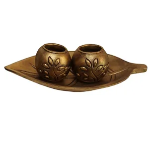 جا شمعی لیلپار طرح برگی مدل DKA-6051 B