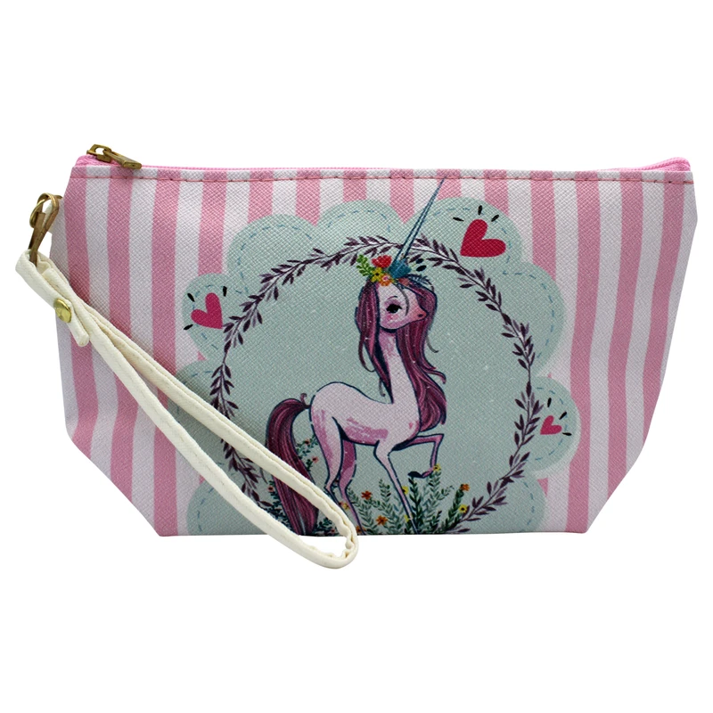 کیف لوازم آرایش زنانه طرح اسب تک شاخ کد IDM 189