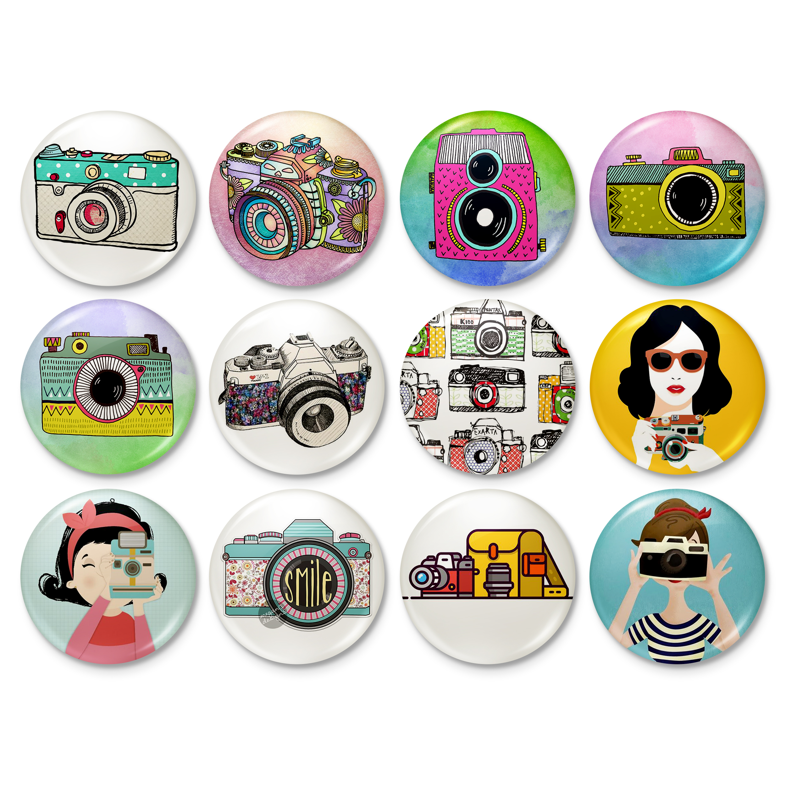 پیکسل خندالو طرح دوربین کد 60 مجموعه 12 عددی