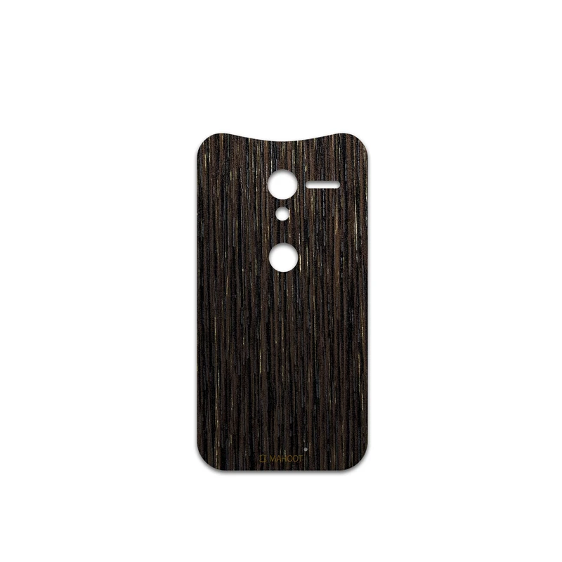 برچسب پوششی ماهوت مدل Dark-Gold-Stripes-Wood مناسب برای گوشی موبایل موتورولا Moto X