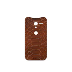MAHOOT Brown-Snake-Leather Cover Sticker for motorola Moto X