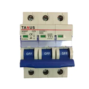 فیوز مینیاتوری سه فاز 25 آمپر تانووس کد 3P-25A