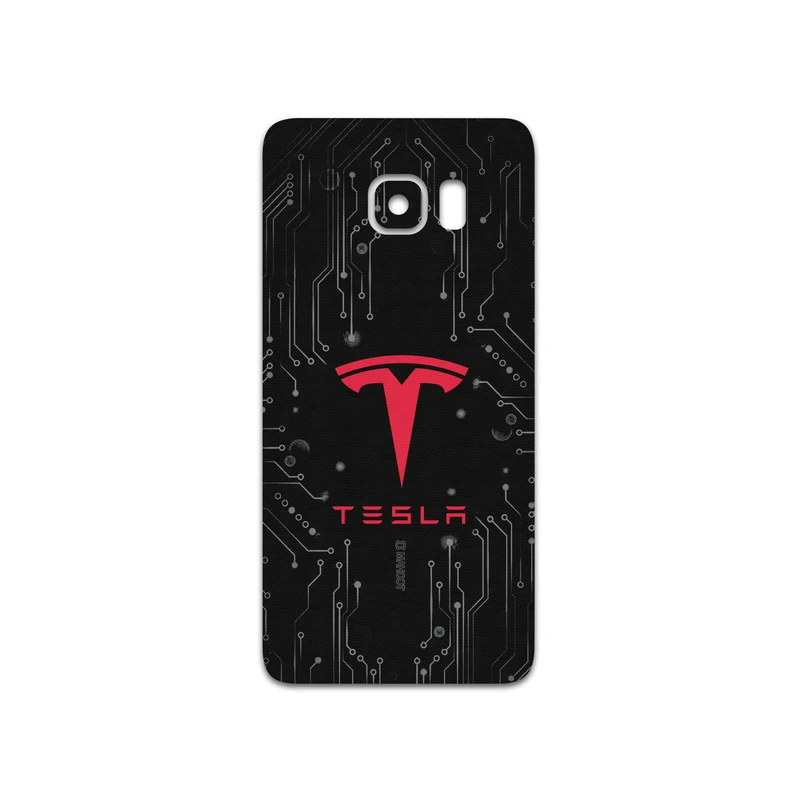 برچسب پوششی ماهوت مدل TESLA-Motors مناسب برای گوشی موبایل سامسونگ Galaxy S6 Edge Plus