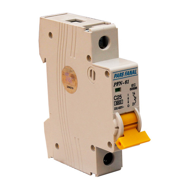فیوز مینیاتوری تک فاز 25 آمپر پارس فانال مدل C25