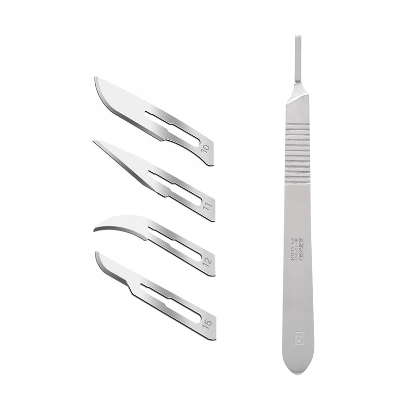 دسته تیغ جراحی استارمد مدل FJW064 به همراه تیغ استریل کیاتو کد SKJQ002369 مجموعه 4 عددی
