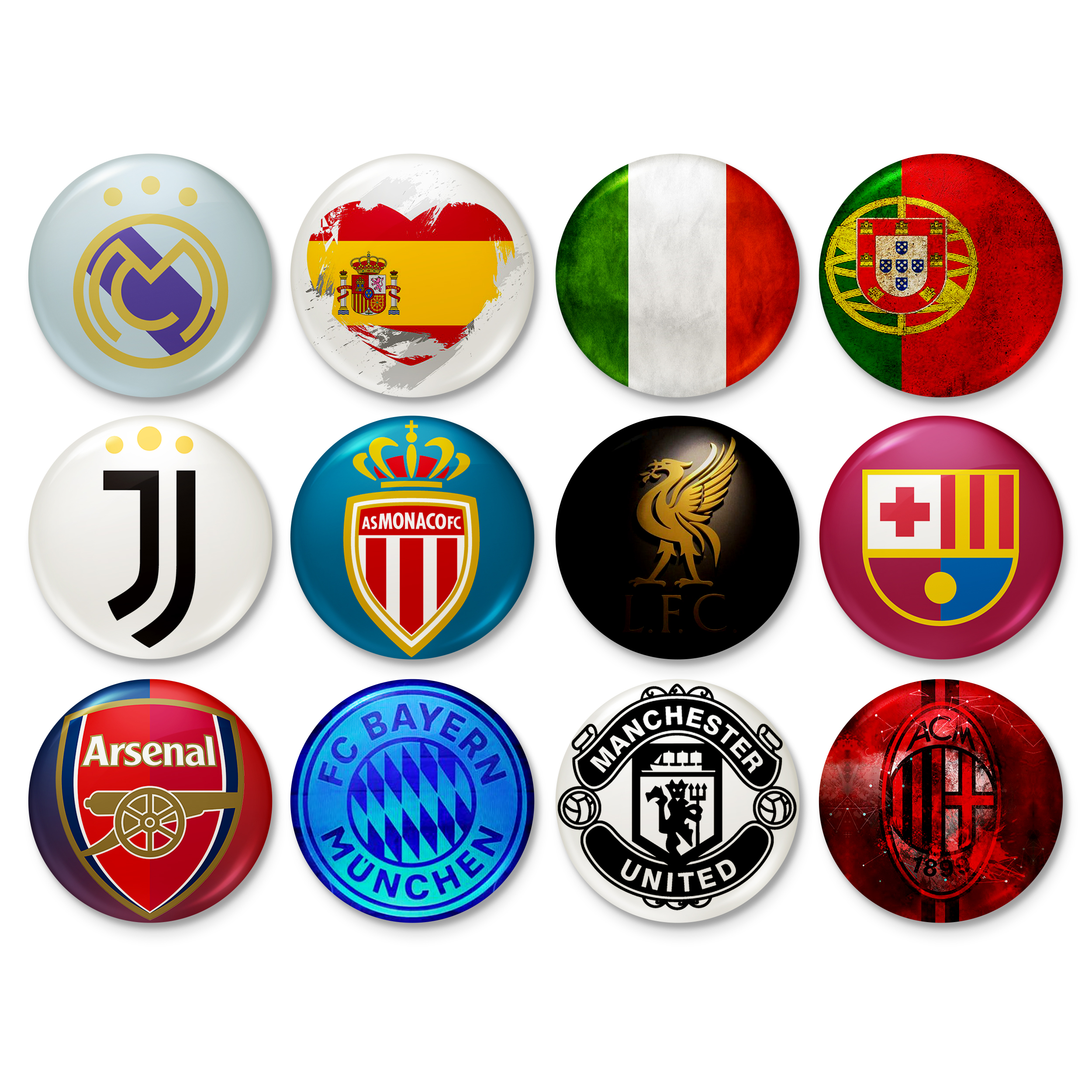 پیکسل خندالو طرح لوگو باشگاه های فوتبال کد 87 مجموعه 12 عددی