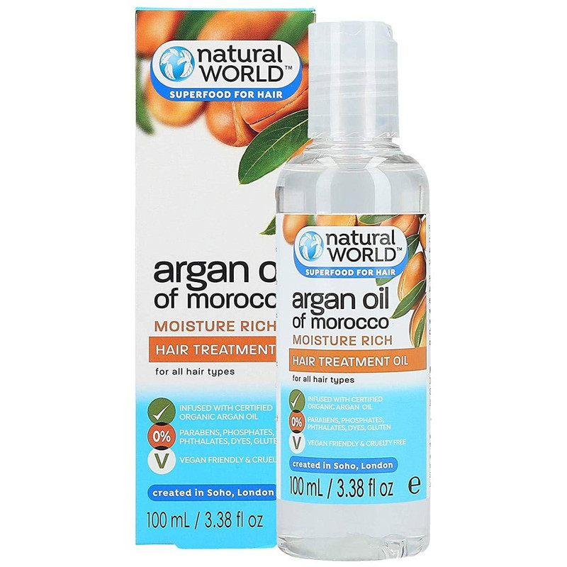روغن آرگان نچرال ورلد سری Moisture Rich مدل مراکش حجم 100 میلی لیتر