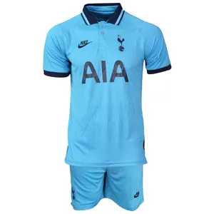 ست پولوشرت و شلوارک ورزشی مردانه طرح تاتنهام کد 1920 رنگ آبی روشن