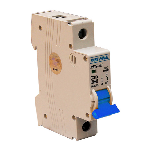 فیوز مینیاتوری تک فاز 20 آمپر پارس فانال مدل C20