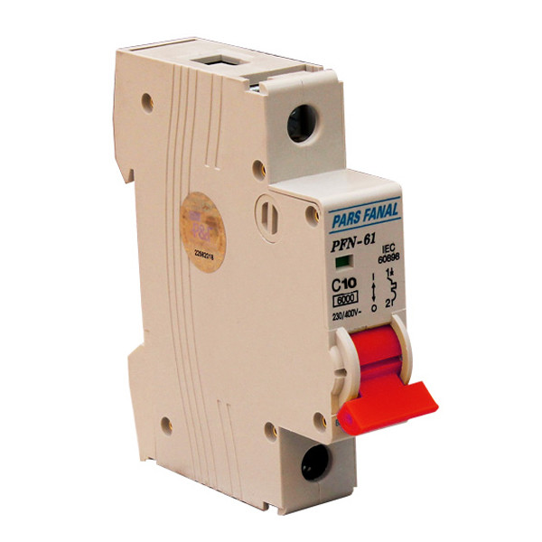 فیوز مینیاتوری تک فاز 10 آمپر پارس فانال مدل C10