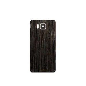 MAHOOT Dark-Gold-Stripes-Wood Cover Sticker for Samsung Galaxy Alpha