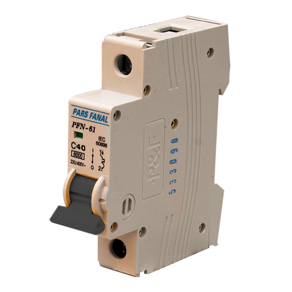 فیوز مینیاتوری تک فاز 40 آمپر پارس فانال مدل C40