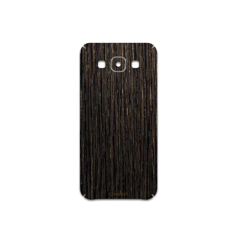 برچسب پوششی ماهوت مدل Dark-Gold-Stripes-Wood مناسب برای گوشی موبایل سامسونگ Galaxy E5