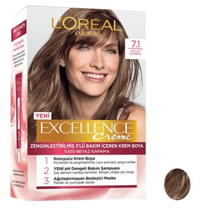نقد و بررسی کیت رنگ مو لورآل مدل Excellence شماره 7.1 حجم 50 میلی لیتر بلوند دودی توسط خریداران