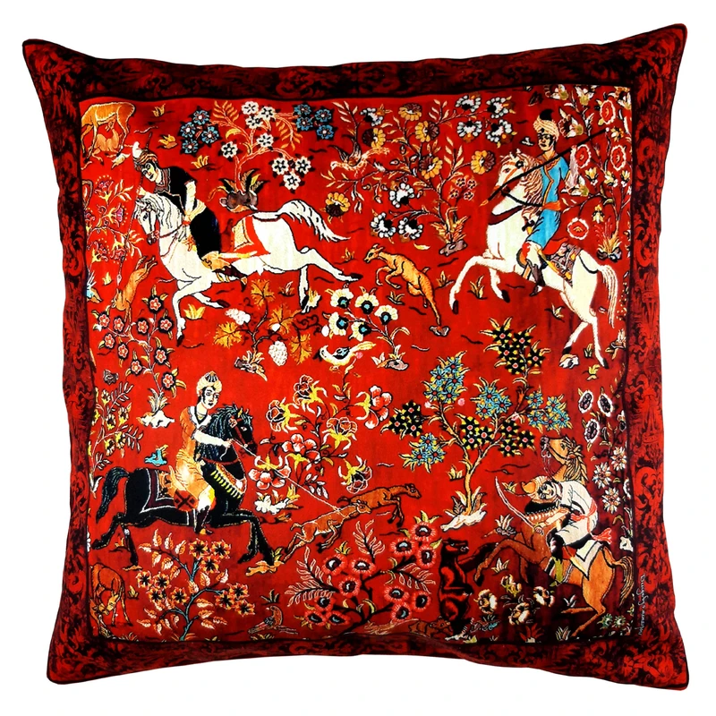  کاور کوسن طرح فرش شکارگاه