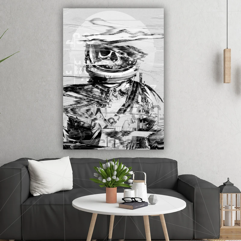 تابلو شاسی طرح Astronaut Skull Glitch کد 465
