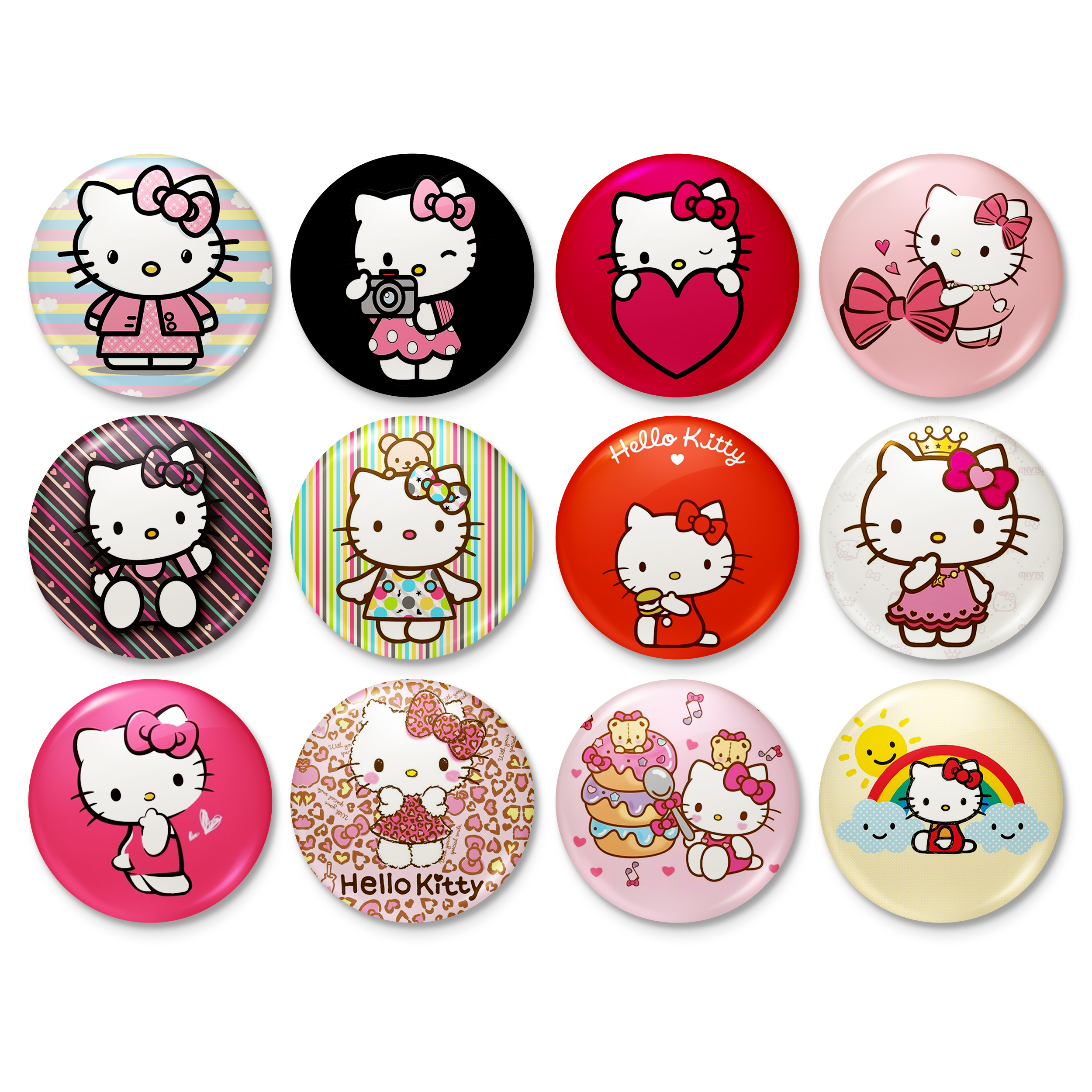 پیکسل خندالو طرح هلوکیتی کد 127 مجموعه 12 عددی